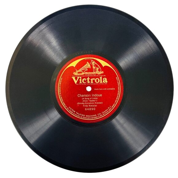 Fritz Kreisler Chanson Indoue 10 Inch Shellac 78 RPM Victrola 64890 Single Sided - Picture 1 of 3
